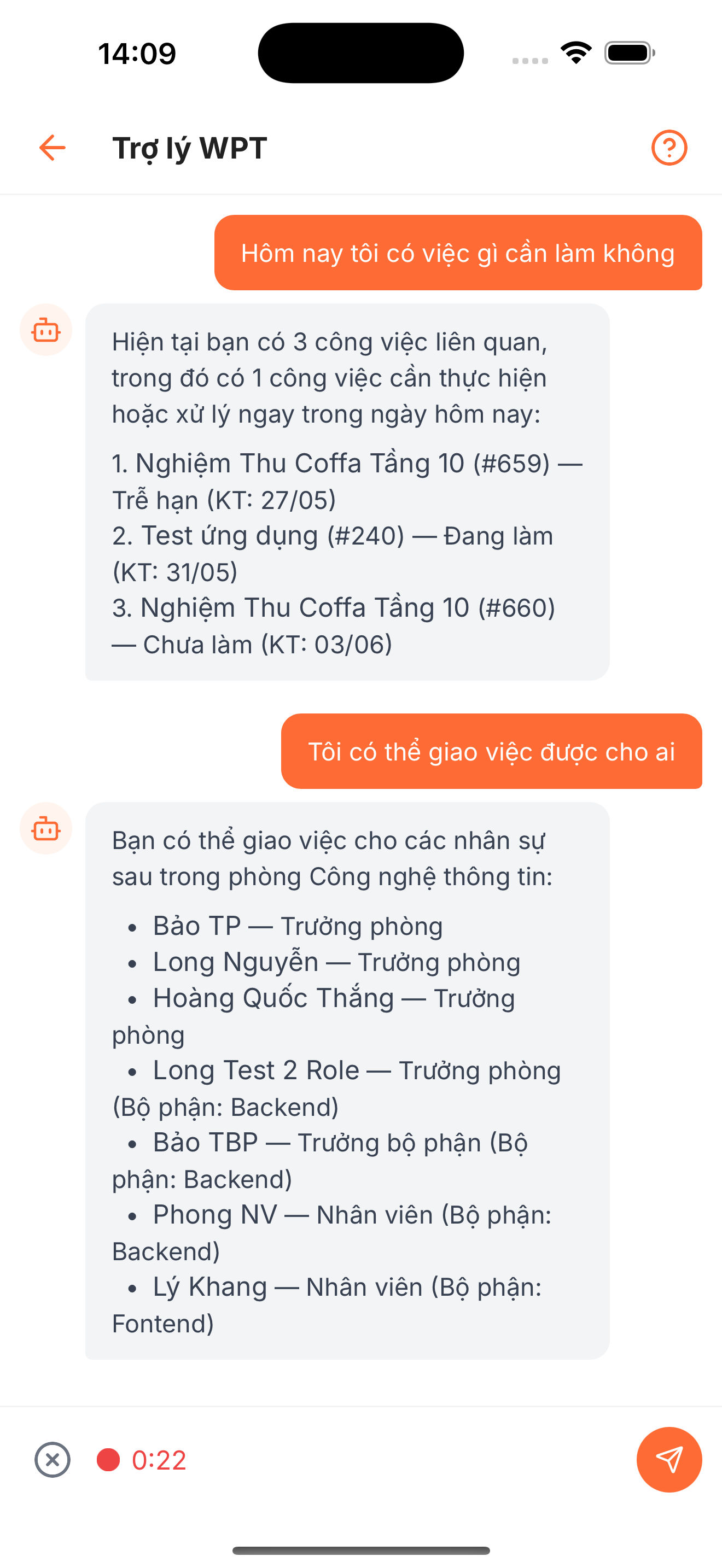 Màn hình trợ lý AI WPTA